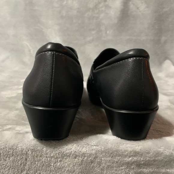 Abeo Jill Black Leather Buckle Strap Comfort Clog Shoes Women US Size 10 Classic - Picture 6 of 16